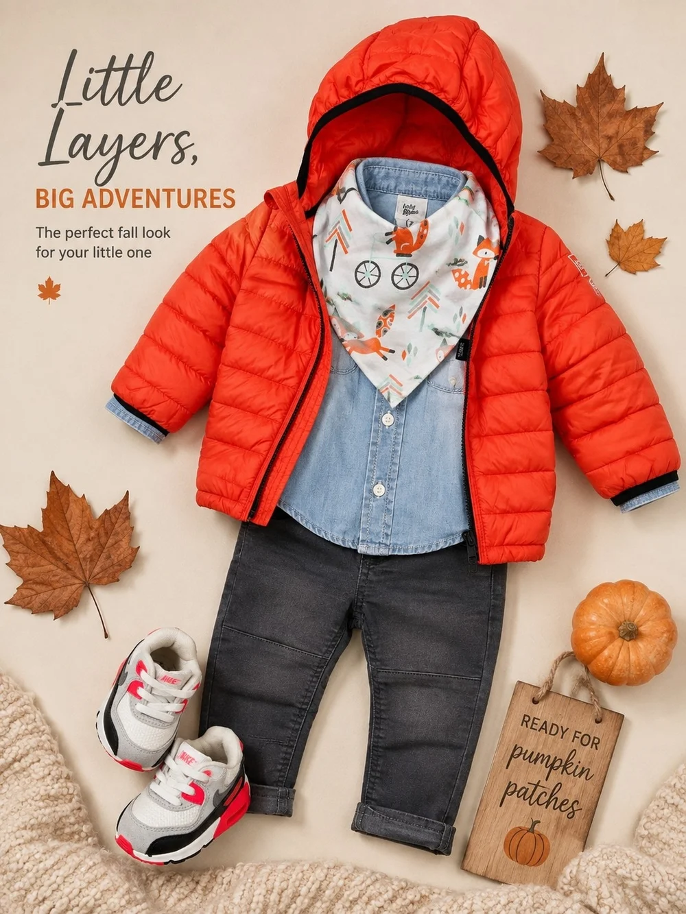 🧸12-18M Toddler Bundle Gap Puffer, Nike, H&M Osh-kosh-b'gosh & Bib Inspo Outfit